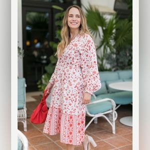 Grace Atwood The Drop Print Midi Dress